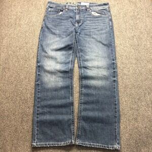 TK Axel Mens Slim Bootcut Jeans Medium Wash Denim 36x32